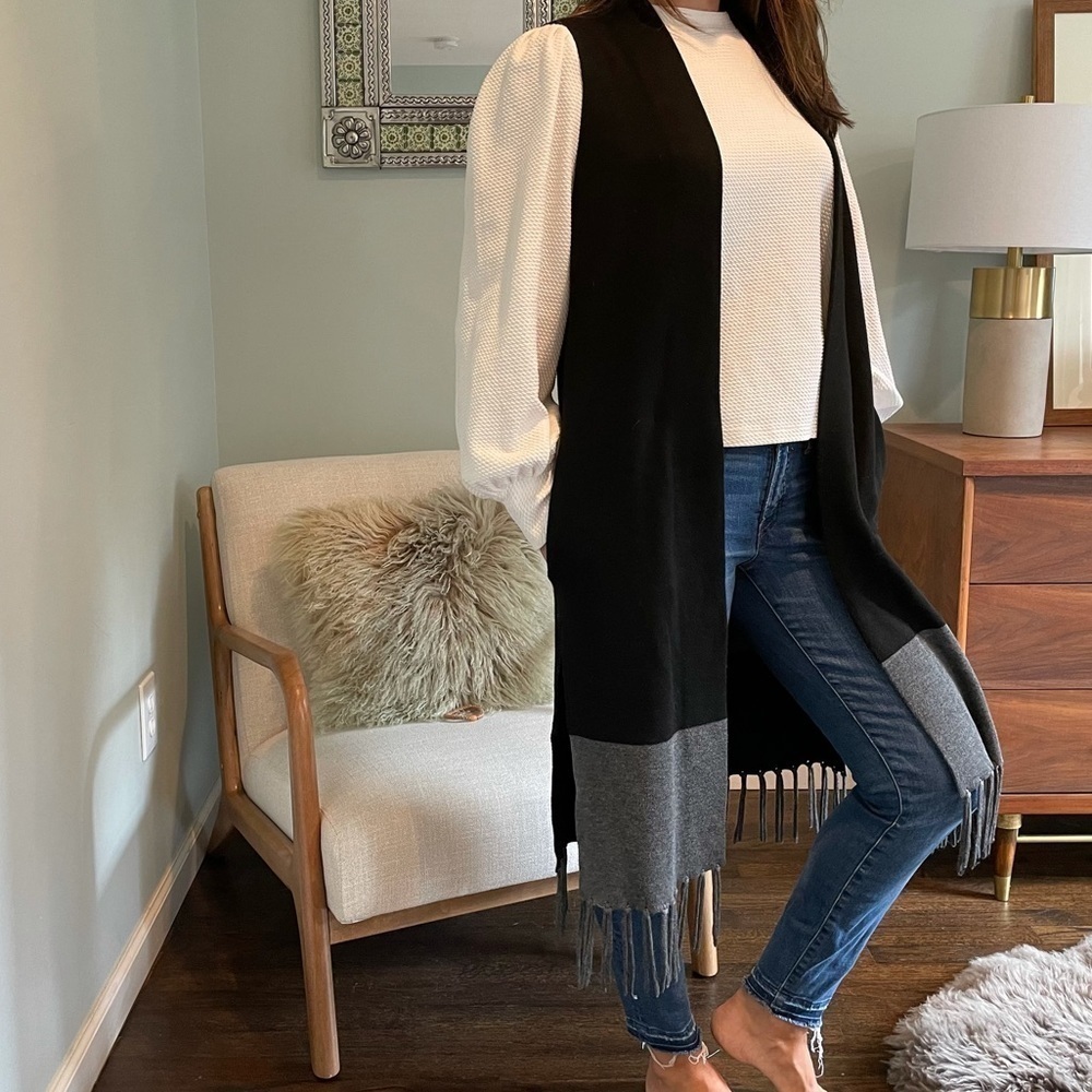 Lysse Open Front Cardigan With Fringe